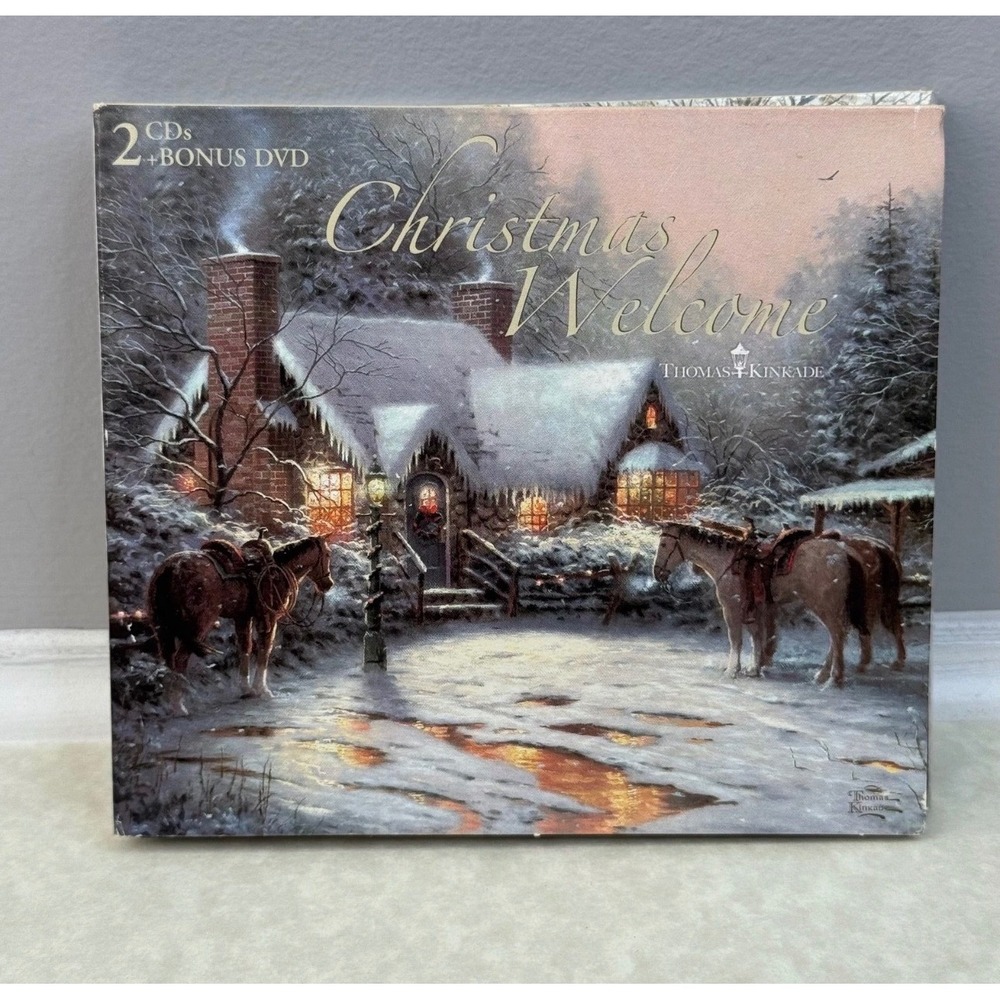 Thomas Kinkade Christmas Welcome 2 CD + Bonus DVD Set Country Holiday Music 2005